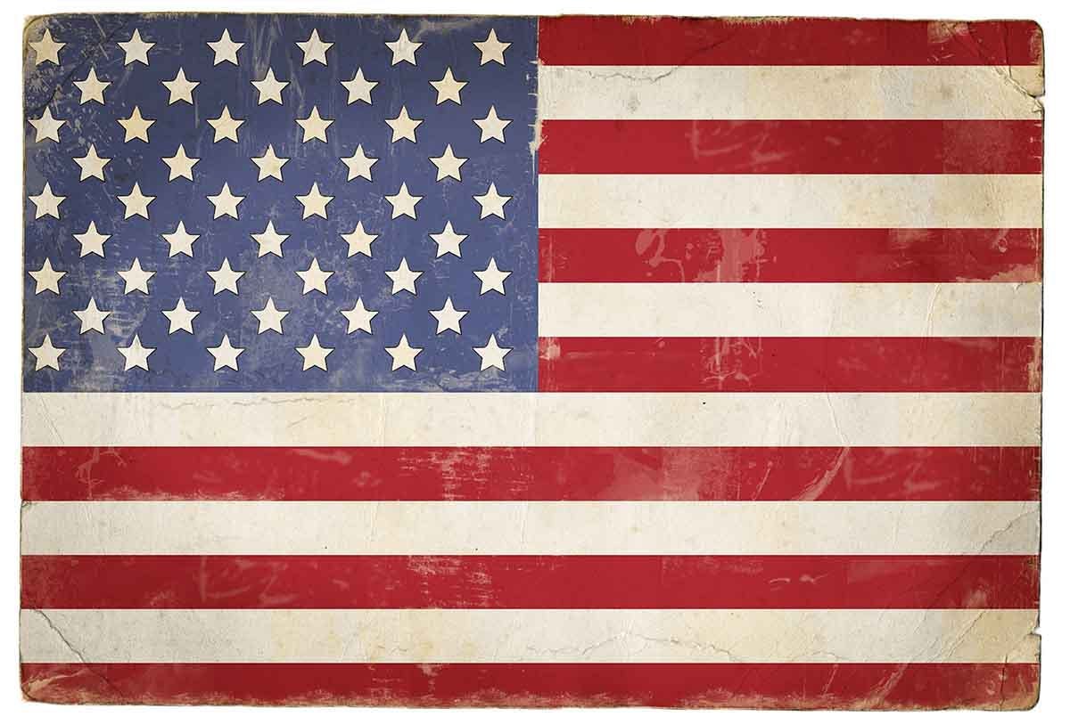<p>Grunge flag of the United States of America</p>
